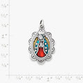 Sterling silver Enamel Virgin of Guadalupe Charm