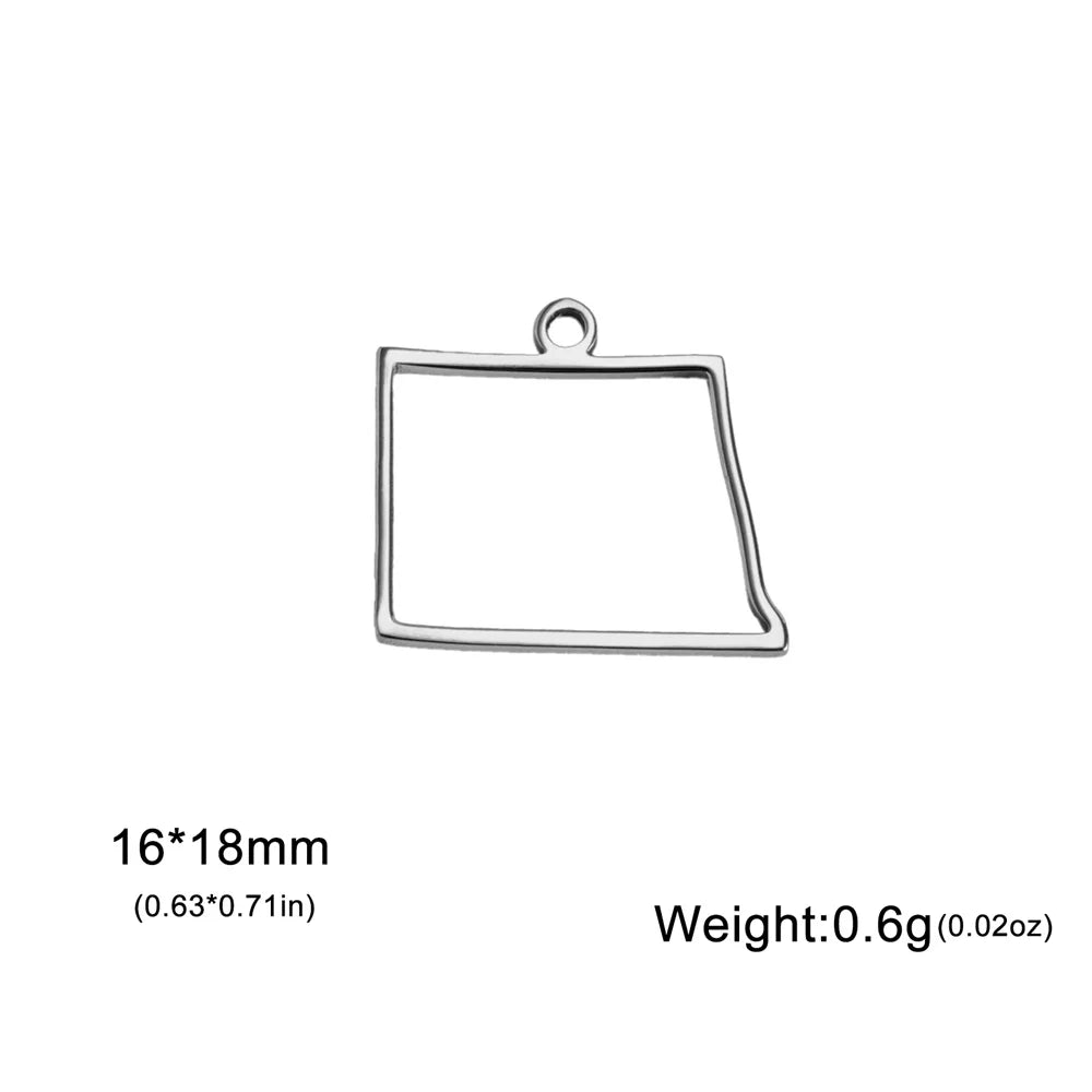 My Shape United States Map Pendent for Bracelet Necklace