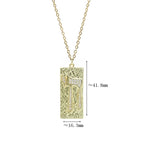 Hebrew Letter Chai Copper Pendant Necklace