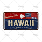 Greeting from USA States Landmark License Plate