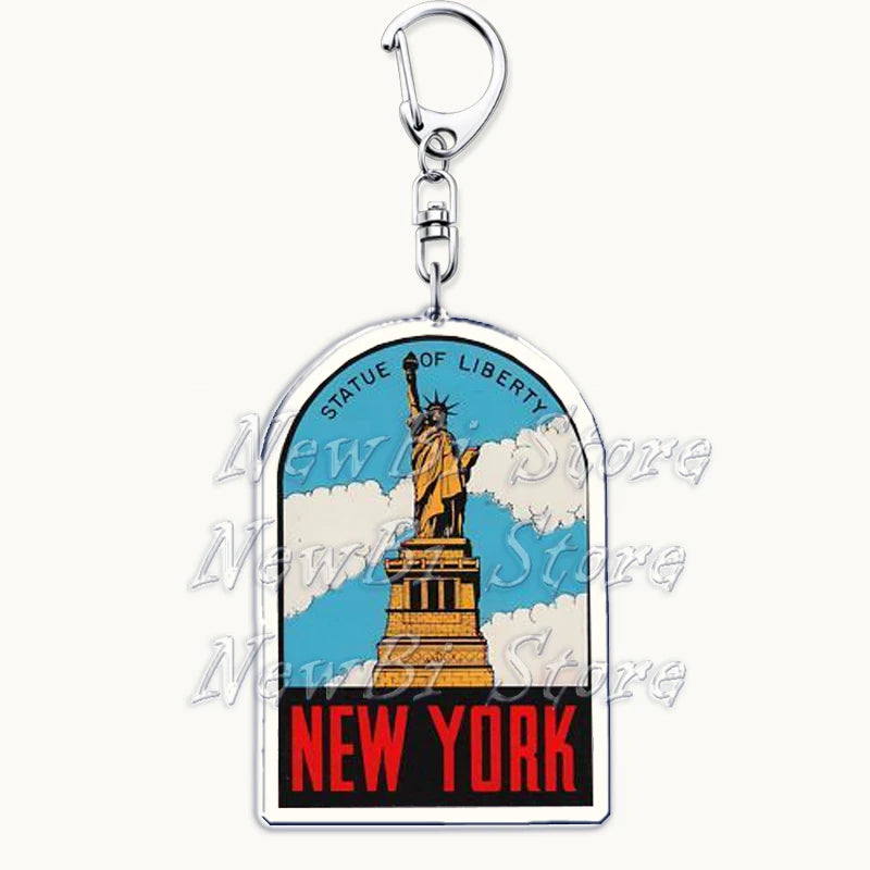 US Travel Keychain