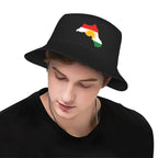 Kurdistan Flag Map Bucket Hat