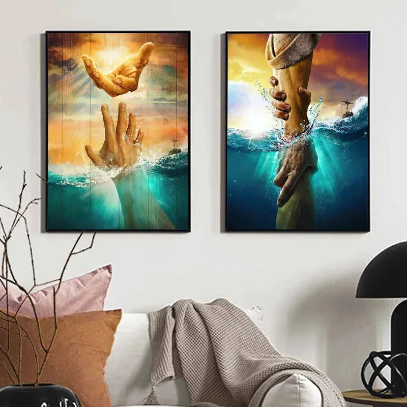 Jesus The Hand of God Canvas