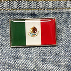 Green White Red Eagle Mexico Flag Badge Brooch Jewelry