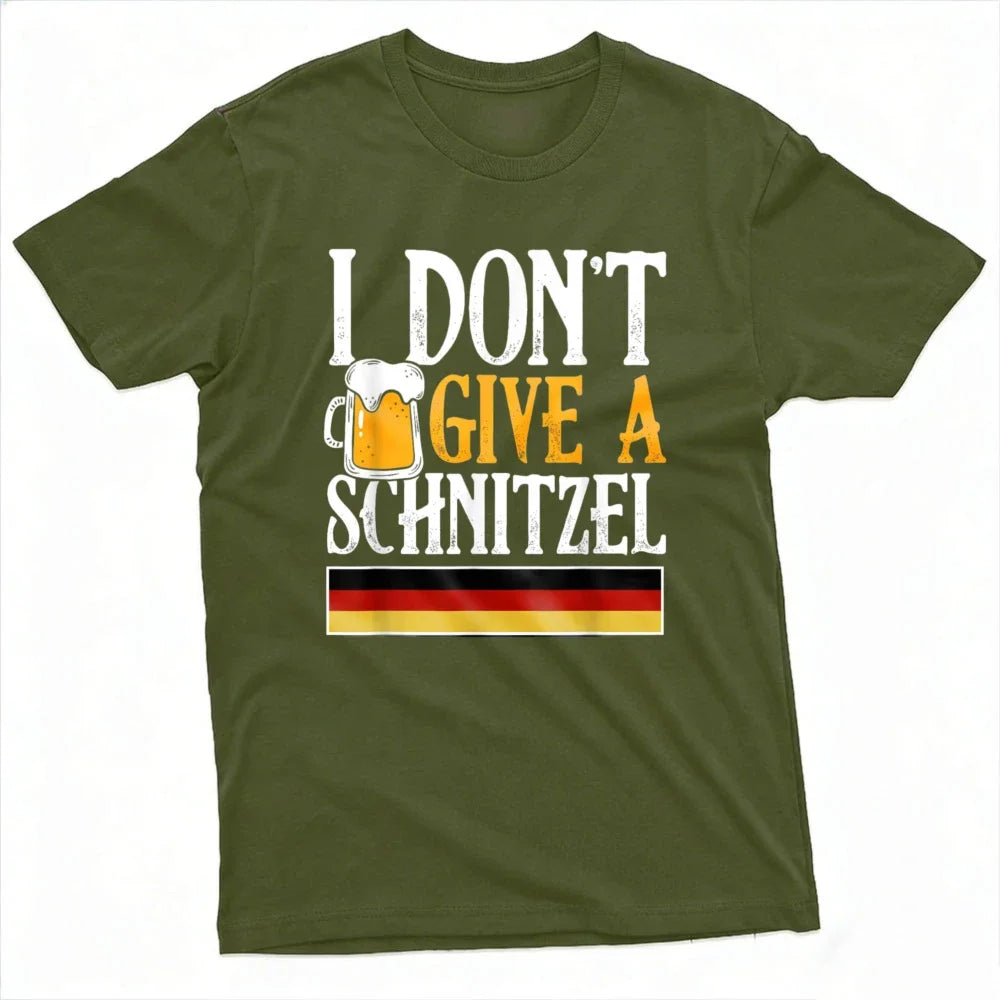 I Dont Give A Schnitzel Beer Germany Flag Men T-Shirt