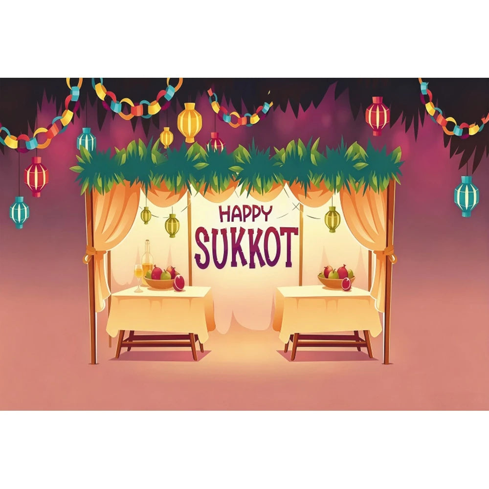 Jewish Collection Festival Rosh Hashanah Hanukkah Party Photo Backdrop