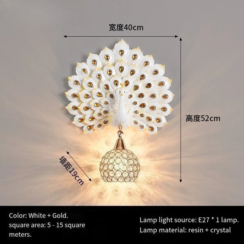Creative Peacock Wall Lamp