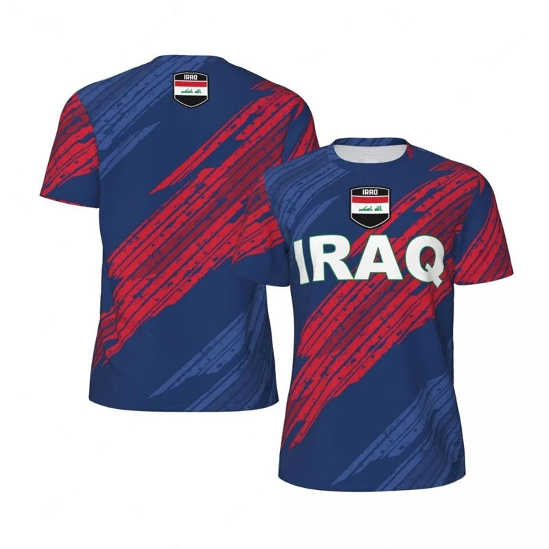 Iraq Flag Football Jersey T Shirt