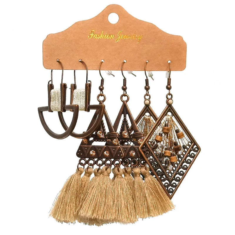 Vintage Ethnic Dangle Hanging Drop Earrings