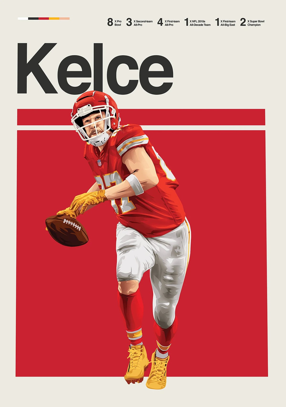 Classic American Football Star Athletes Highlights Achievements Posters