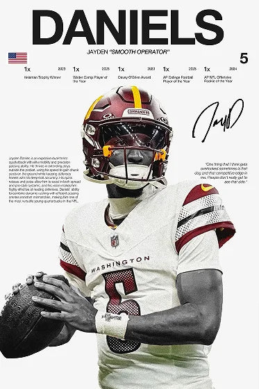 Classic American Football Sports Star Art Poster