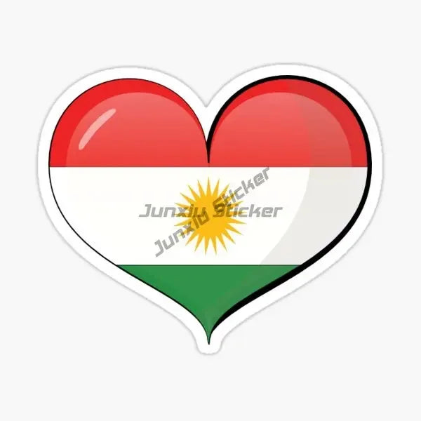 Kurdistan Flag Map Emblem Stickers