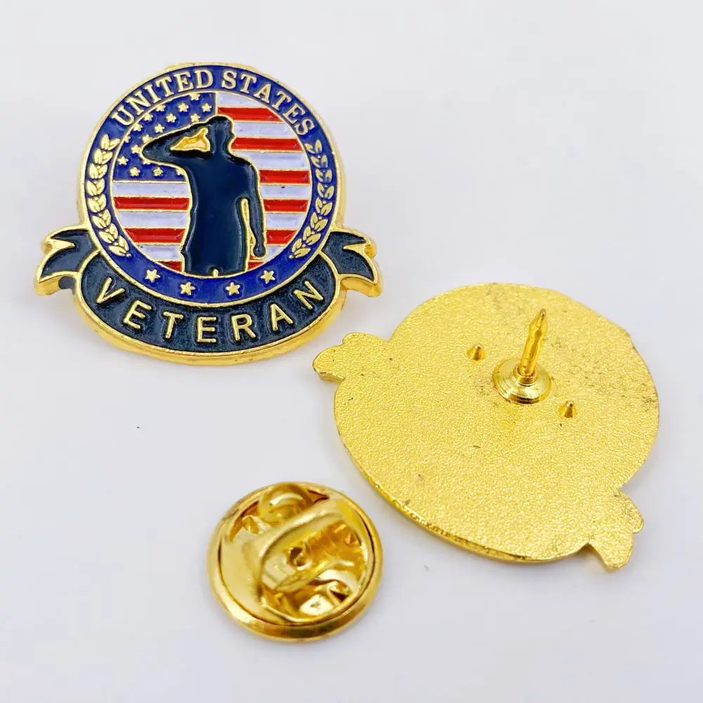 5/10/50/100 Pcs US Veteran Pins– Patriotic American Flag