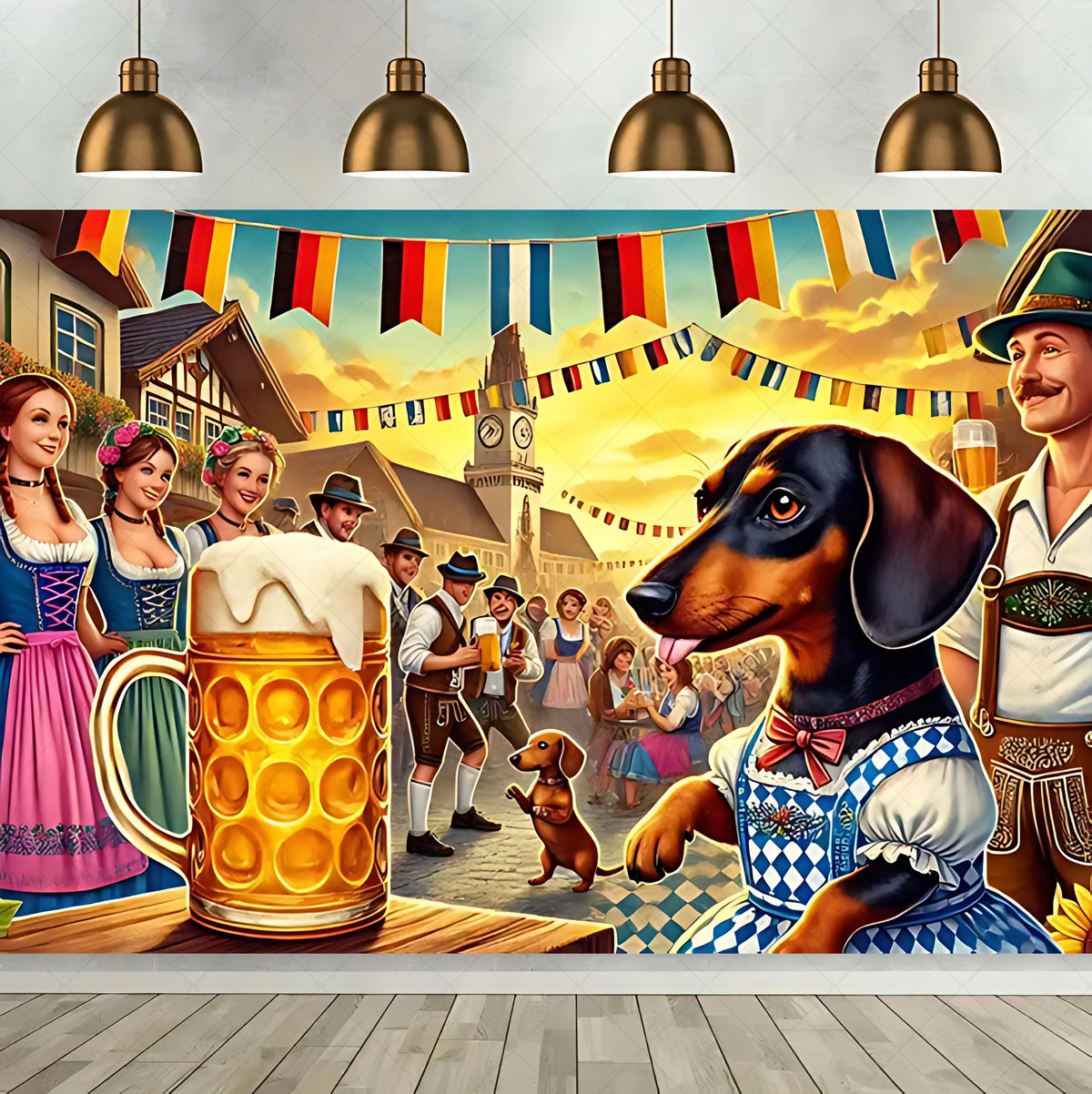 Oktoberfest Beer Theme Celebration Background