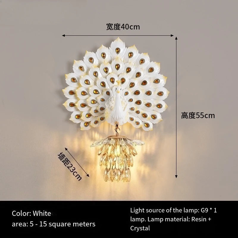 Creative Peacock Wall Lamp