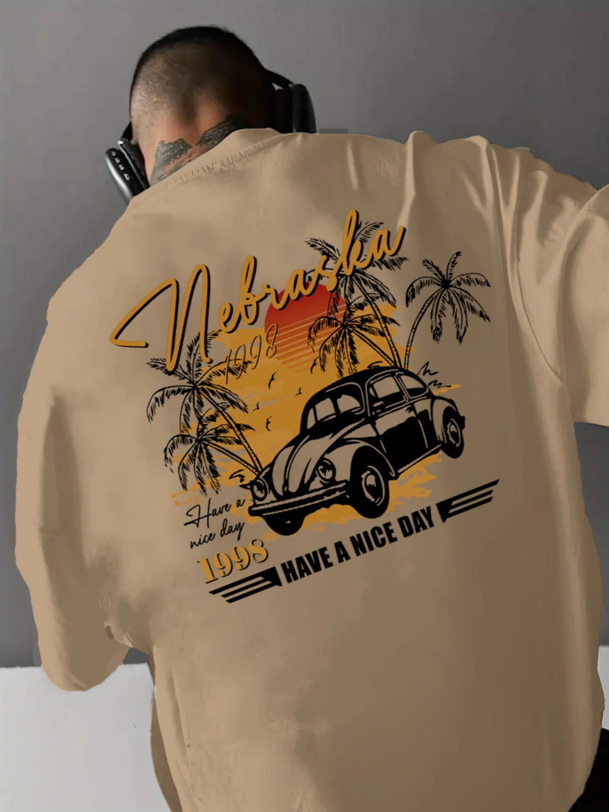 Men T-shirt Nebraska  Streetwear Casual