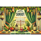 Jewish Collection Festival Rosh Hashanah Hanukkah Party Photo Backdrop