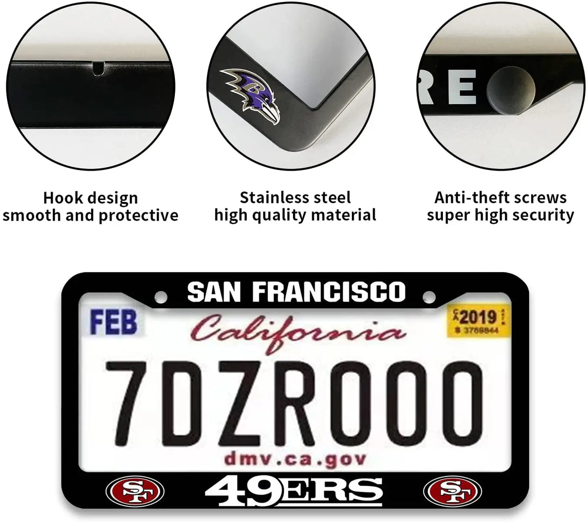 2PCS San Francisco 49ers Novelty License Plate