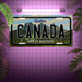 2D Flat, 1pc Quebec Canada License Plate