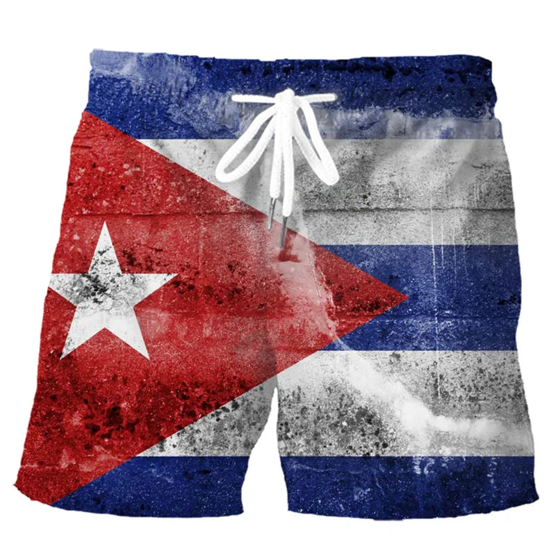 Cuban Flag Beach Shorts