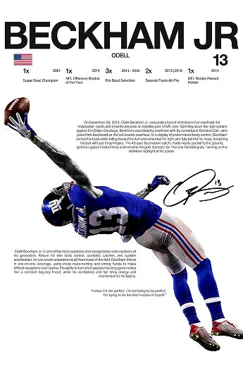 Classic American Football Sports Star Art Poster