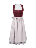 Women's German Dirndl Dress Costume 2 Piece Oktoberfest
