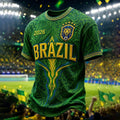 Brazil Flag Retro Soccer Jersey