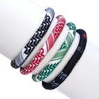 Multicolor Sizes Weave Kufiya Patterns Bracelets