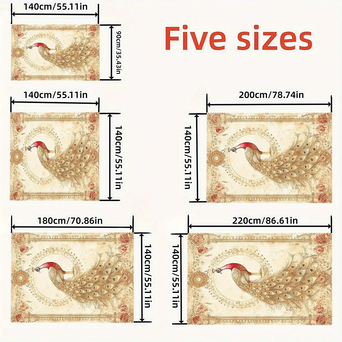 Peacock Pattern Tablecloth