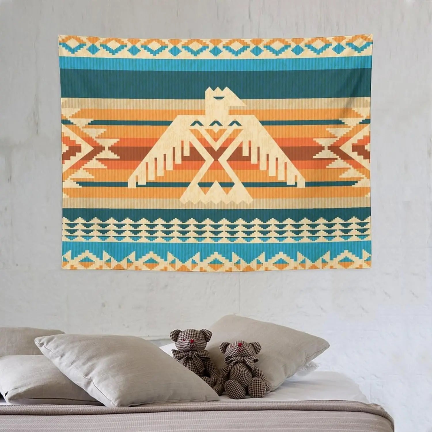 Southwestern Aztec Tapestry Wall Hanging Southwest Native American