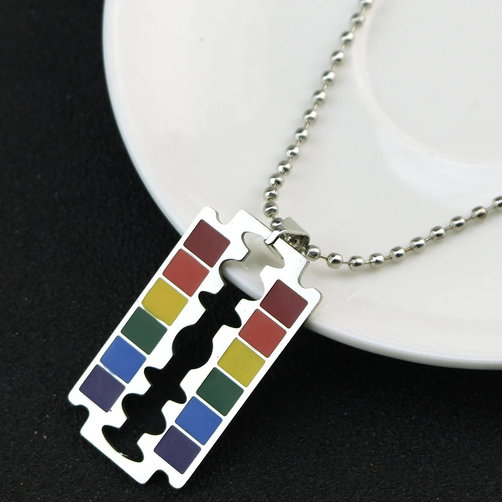 LGBTQ Rainbow Puzzle Couple Necklace