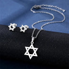Jewish Magen Star of David Sterling Necklace