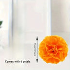 2.17 Inch Marigold Artificial Flowers Day of The Dead, Halloween and Diwali Party Home Outdoor Decoration