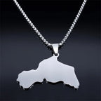 Kurdistan Region Map Necklace