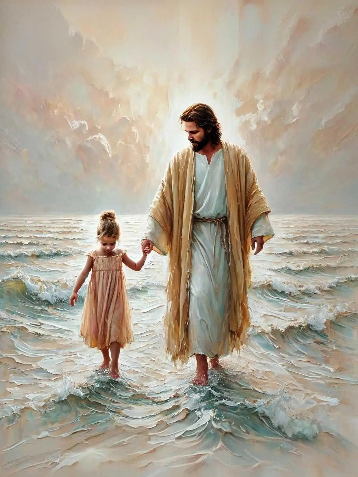 Jesus With Woman Christian Posters Savior