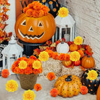 Artificial Carnation Marigold Flower for Diwali, Halloween, and Day of The Dead Party
