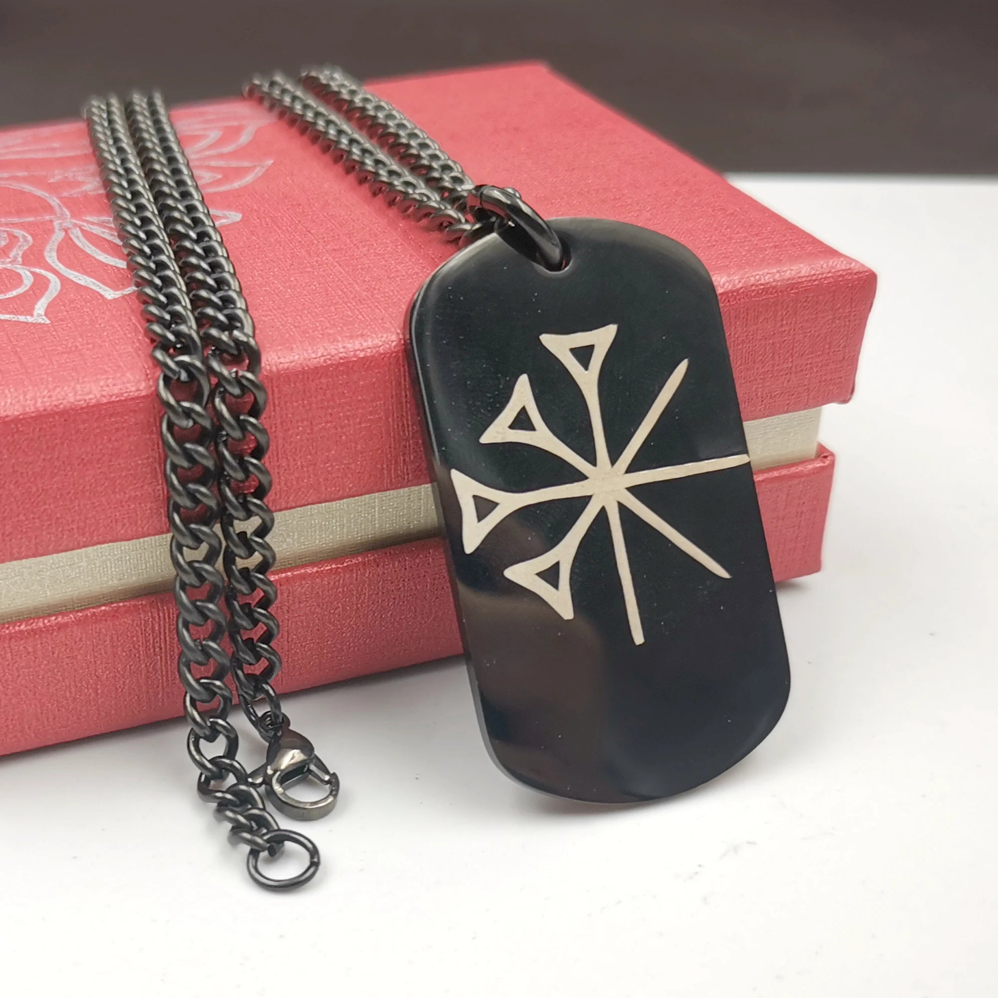 Stainless Steel Amulet Yazidis Necklace