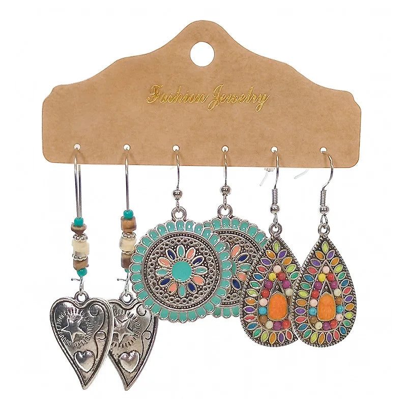 Vintage Ethnic Dangle Hanging Drop Earrings