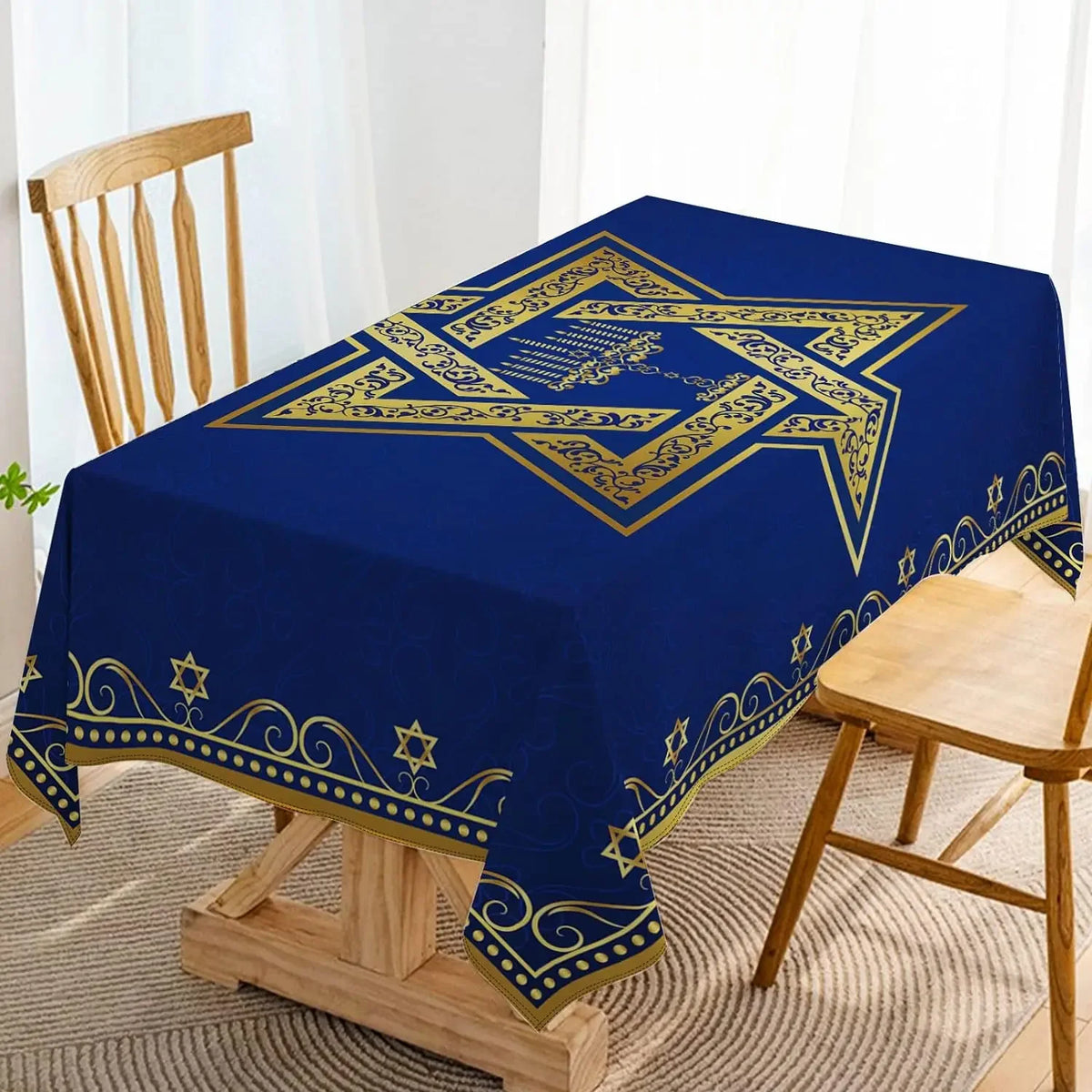 Hanukkah Tablecloth Decor