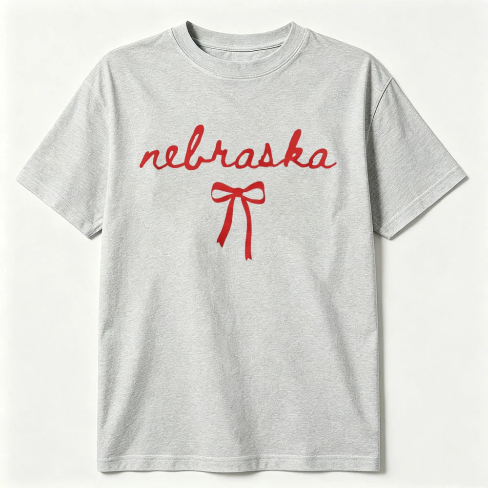 Nebraska Bow  T Shirt