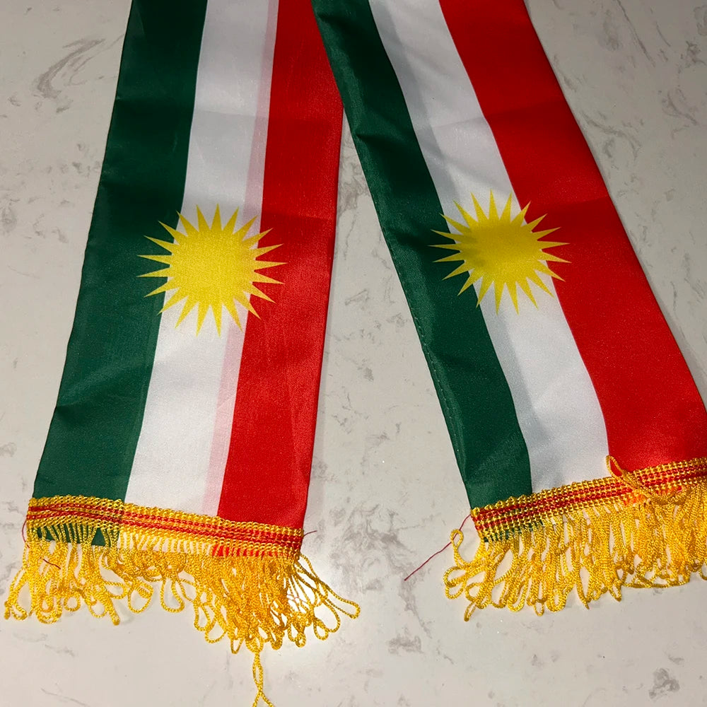 Kurdish Scarf 13x140cm Double-sided Printed Kurdistan