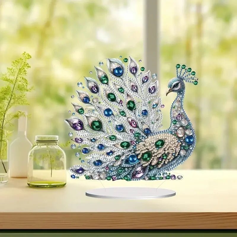 Peacock Diamond Art Table Kit