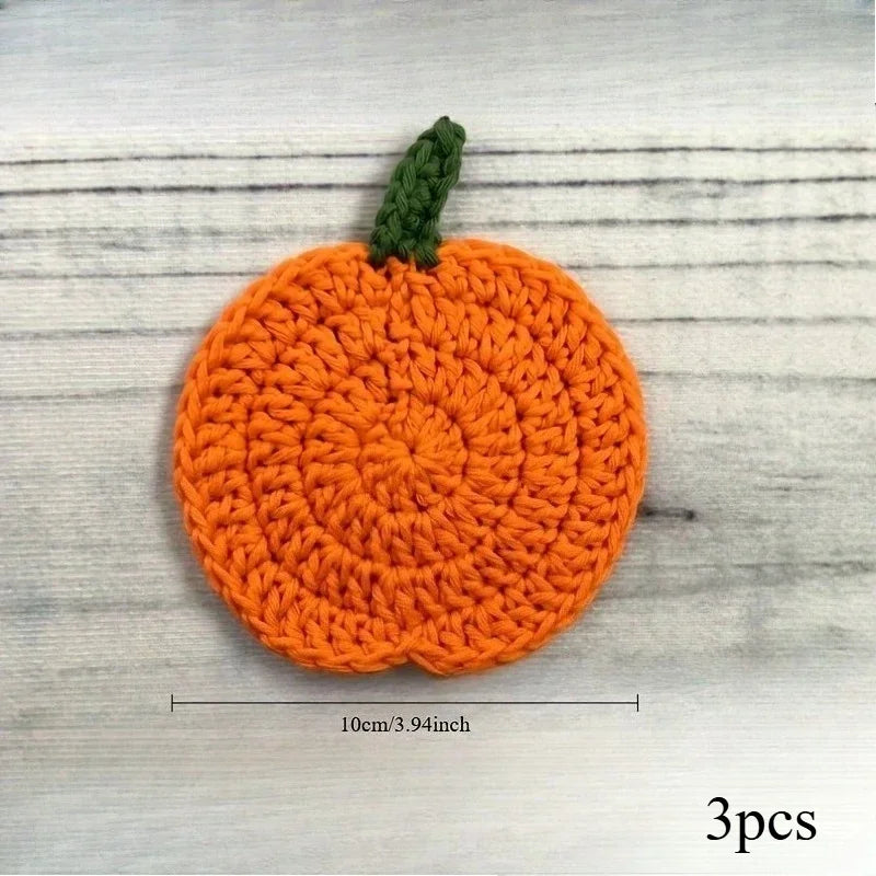 2/3pcs Handmade Knit Cup Coaster
