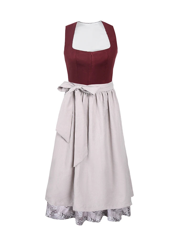 Women's German Dirndl Dress Costume 2 Piece Oktoberfest