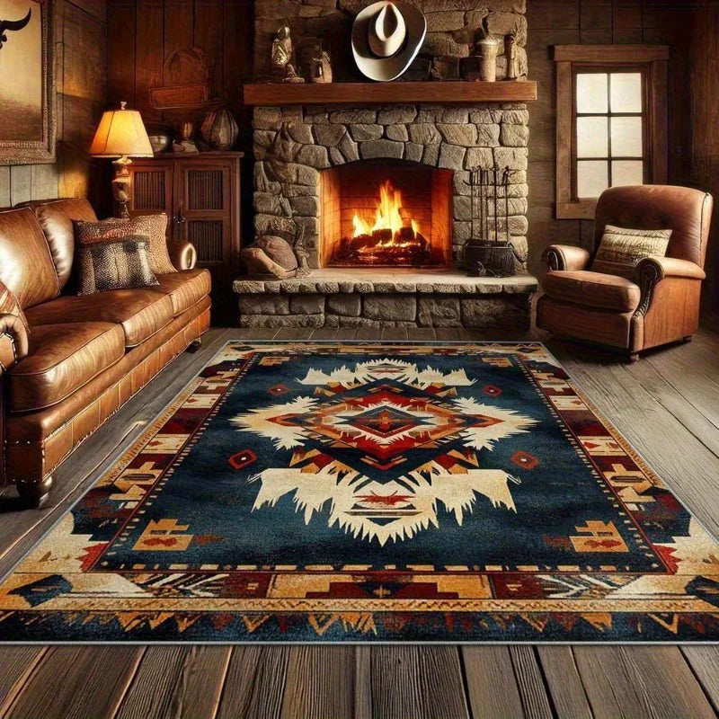Southwestern Carpet, Aztec Tribal Area Mat