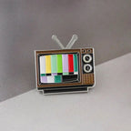 Vintage TV Pin No Signal Lapel Pin