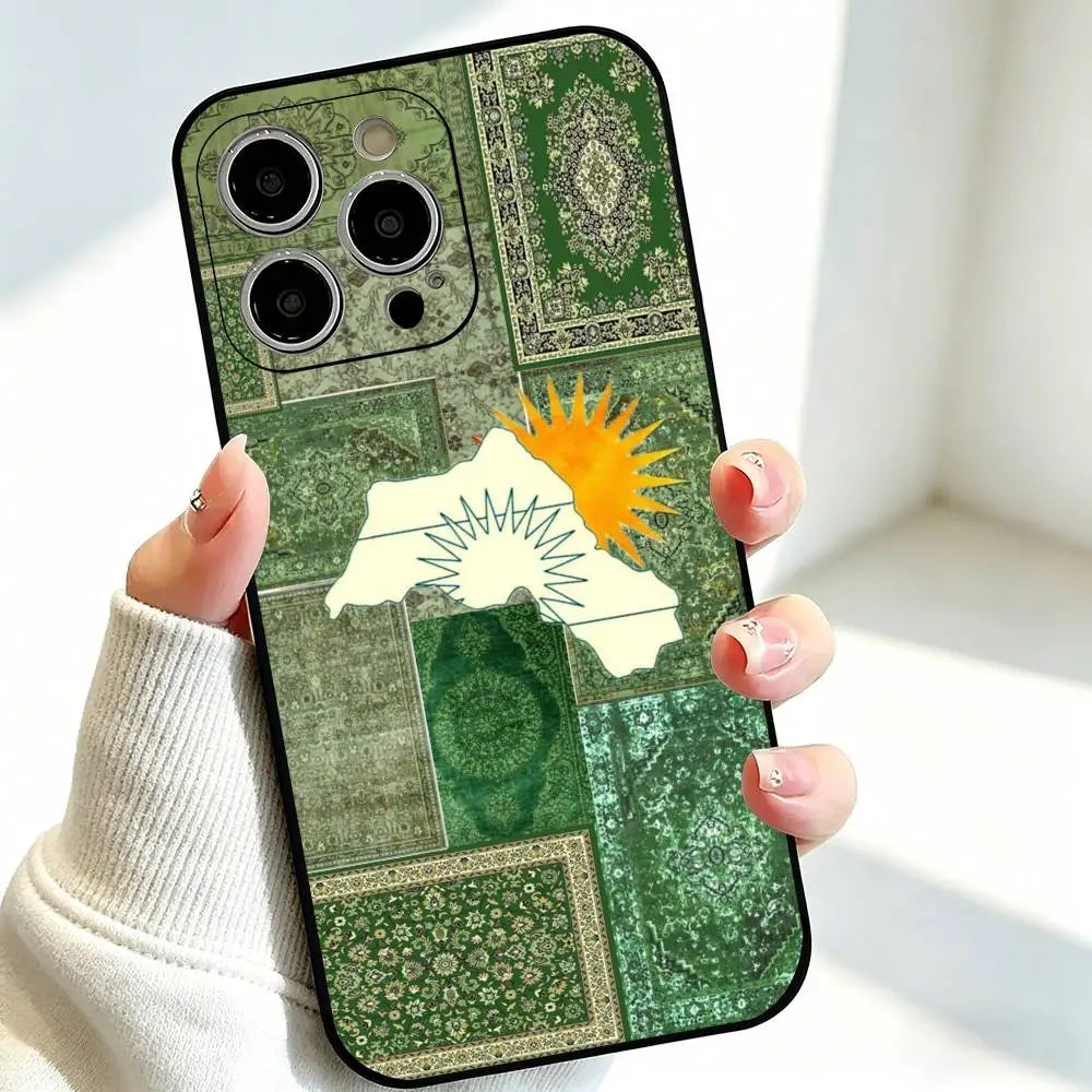 Kurdistan Flag Logo Support Phone Case For iPhones