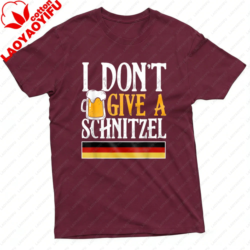 I Dont Give A Schnitzel Beer Germany Flag Men T-Shirt