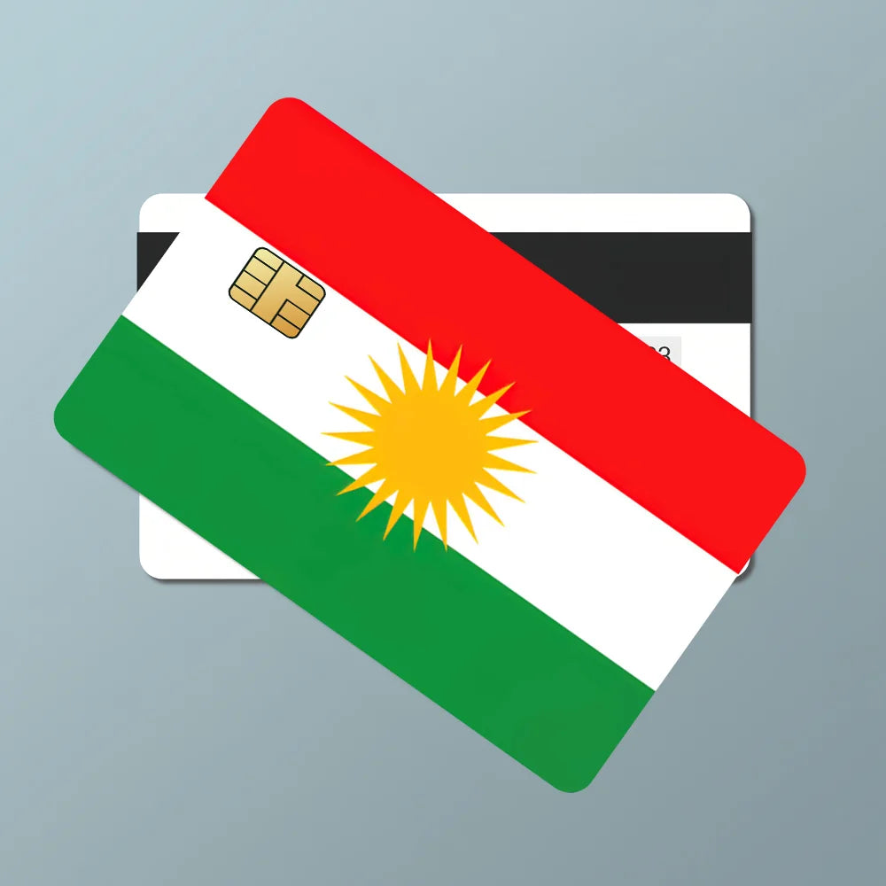 Flag of Kurdistan Poster Film Skin Cover Credit Card Stickers