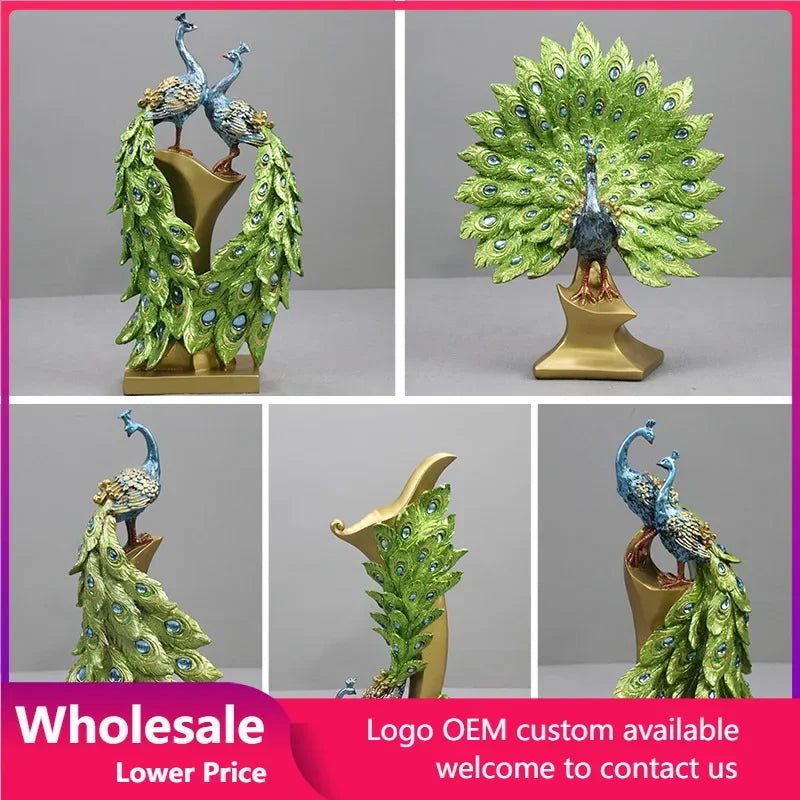 Statues Peacock Home Decoration